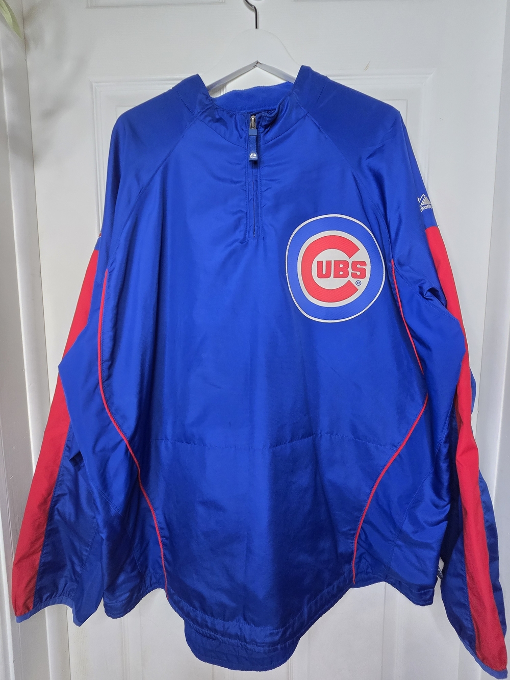Majestic Chicago Cubs Authentic Cool Base 1/4 Zip Pullover Jacket Men's 2XL